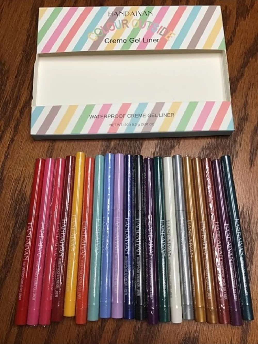 20 Pc Rainbow Colorful Cream Gel Eyeliner Makeup Eyeshadow Waterproof